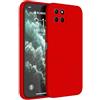 HAFFAN Custodia in Silicone TPU Compatibile con HONOR 70 Lite 5G / HONOR X8 5G / HONOR X6 (6.5 inches), Cover Case Protettiva per Cellulare - Rosso Cina
