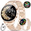 LIGE Smartwatch Donna, Display AMOLED 1,32 Ultra-sottile, Chiamate Bluetooth, IP68 Impermeabile, 116 Modalità Sport, Monitoraggio del Ciclo/Frequenza Cardiaca e Sonno, 2 Cinturini + 2 Cavi Inclusi, FV23-A
