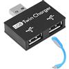 Generic Adattatore hub USB, convertitore di ricarica multi-porta, hub di espansione USB non richiesto, alimentatore di ricarica portatile per casa, auto, scuola, ufficio e viaggi, splitter USB compatto per