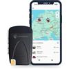 Comeback 4G GPS tracker per auto, moto, camper, camion con supporto magnetico, scheda SIM integrata, app di monitoraggio live per Android/iOS, avvisi di velocità e geofence