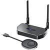 SEMZHENG 1080P Trasmettitore e Ricevitore HDMI Wireless, Adattatore Estensore Dongle HDMI Wireless per Segnali HDMI da Laptop, PC, Smartphone, Tablet da Visualizzare su HDTV, Monitor o Proiettore