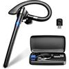 Xoruezls Auricolare Bluetooth 6.1 AI Singolo con CVC8.0 Microfono e USB, In Ear Cuffie Senza Filo Connessione a due Dispositivi, Custodia di Ricarica LED, 180 ore di Standby Cuffie per Guida/Lavoro/Ufficio
