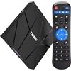 Sidiwen Android TV Box 10.0, Android Box 1 GB RAM 8 GB ROM Allwinner H616 Quad-Core Smart box, Supporto 6K, H.265, 3D, 2.4G Wifi, 10 / 100M Ethernet