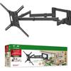Barkan Supporto da parete per TV lungo 1 metro, braccio doppio da 13-80 pollici, orientabile/movimento completo, piatto e curvo, supporta fino a 50 kg, extra stabile, 101 cm, per LED OLED LCD, max