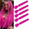 Dcbaboo Extension Capelli per Treccine Africane Fucsia Acceso, Extension Treccine Africane 5PCS 500g 60cm Treccia Capelli Finti Sintetici Afro Trecce Ombre Jumbo Braiding Hair