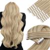 YoungSee Extension con nastro adesivo in capelli veri, biondo cenere Remy, 30 cm, 30 g, 18/613