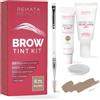 RB RENATA BEAUTY Tinta Sopracciglia Kit - Semi-Permanente, 1,8% Attivatore Crema + Pennello Dual - Senza PPD/Ammoniaca - Dura fino a 4 Settimane - 20 Applicazioni - Biondo