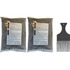 POWERWELL Polvere bionda Nero Bleach 2 x 500 g + pettine LUQX per filare le ciocche