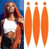 YDDM Capelli Per Treccine Africane Arancione Extension Treccine Texture Yaki Easy Install per Principianti 32 Pollici 3 Pezzi Capelli Leggeri e Naturali per Box Braids, Twist e Crochet