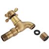 Joyzan Rubinetto Vintage in Ottone Massiccio, Montaggio Parete Dell'Acqua Classico Faucet Water Tap Con Pad Tenuta Borsa Stoccaggio Lavandino Cucina Lavatrice Lavabo Bagno Lungo Manico Decorativi Rubinetti