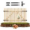 Floranica Cancello da giardino in legno di nocciolo per recinzione a paletti Altezza 115 cm x 100 cm 2 ante - da montare da soli incl. cerniere