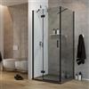 Idralite Box Doccia 90x60 CM H190 Trasparente mod. Flip Black Anta + Fisso