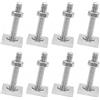 Pamtns 8 Pezzi Viti Scorrevoli T Track Viti M6 Inox Adattatore per Binario a T Scatola da Tetto Adattatore Dado a T Track Kit Cava a T Adattatore Bulloni a T Bulloni a Testa Quadrata M6*35mm