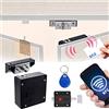 CODACE Serratura elettronica per armadietti, set di serrature RFID Smart NFC, serrature nascoste fai da te con chiusura a scorrimento per armadio a doppia porta, armadietto, cassetti