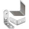 FUXXER 10 staffe angolari in acciaio inox, 40 x 40 mm, larghezza 17 mm, confezione da 10 pezzi