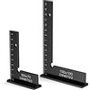 PORFOYO Squadra Falegname, 2 Pezzi Falso Squadra Carpentiere In Alluminio con Scala Di Misura Strumento Precisione Angolo Retto per Macchine Laboratorio E Lavorazione Del Legno, 150x100mm E 100x70mm