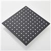 Voltix Soffione Doccia Quadrato 20 X 20cm Soffione Doccia a Pioggia in Acciaio Inox 304 Nero - Alta Pressione, Docce Fisse, Effetto Pioggia, Facile da Pulire e Installare (20CM)