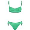 F**K Bikini Donna Reggiseno con Ferretto e Slip Regolabile Verde Acqua SW1804-AQ