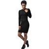 Urban Classics Ladies Rib Dress Donna Miniabito Nero