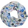 zarolo Sciarpa da donna ad anello, sciarpa tubolare con fiori, farfalle, conchiglie, sciarpa sottile, sciarpa rotonda leggera in morbida viscosa/cotone, Blu*, Taglia unica