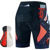 KBOPLEMQ Pantaloni da ciclismo da uomo con imbottitura 4D, imbottiti, elasticizzati, corti, traspiranti, ad asciugatura rapida, da uomo, per mountain bike, con 3 tasche