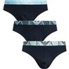 EMPORIO ARMANI Confezione da 3 Slip da Uomo, AR.Blu/AR.Blu/AR.Blu, XXL