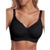 Bresdk Reggiseno Senza Ferretto Donna Scollo a V Senza Cuciture Comodo | BH ohne Bügel, Spitzen-Bralette, Gepolstert, Nahtlos, Verstellbare Träger, Weiche Cups, Natürlicher Halt, Für Alltag, Arbeit