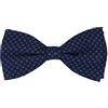 TigerTie papillon di seta - blu scuro marino lavorato - papillon di seta + box