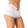 LIEROLYE Pantaloncini da Donna con Volant, Pantaloni A Balze in Pizzo Y2K A Strati con Volant Lolita, Fiocco Anteriore E Posteriore con Elastico in Vita, Bottino E Sottoveste(White,S)