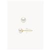 ATELIERS SAINT GERMAIN Orecchini a bottone in oro giallo di perle Kylie - Bianco
