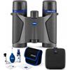 ZEISS Terra ED Pocket - Binocolo compatto, 10 x 25, kit di pulizia lenti, colore: nero