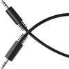 HDSupply Cavo ausiliario, cavo jack da 1,00 m, jack audio da 3,5 mm stereo a 3 pin, cavo audio per cuffie, soundbar, TV, auto, radio, nero