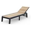 Keter Avon Lettino Prendisole Pieghevole da Esterno, Ideale per Giardino e Terrazzo, Finitura Effetto Legno, 191,5x58x34,5H cm, Colore Marrone