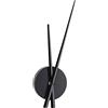 TFA Dostmann Lancette Orologio da Parete 60.3036.01 MINIMALIST, DIY, Silenzioso, Metallo, Orologio da Muro, Moderni, Meccanismo Orologio da Parete, Fai da Te, Decorativo, Eleganto, Nero