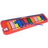 Bontempi - Xilofono Colorato, 31x12.5x2 cm | Metallofono 11 Piastrine Metalliche Note Colorate Sol-Do con Bacchetta