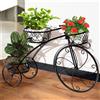 NONE Supporto per piante da bicicletta a 3 livelli Fioriera per triciclo in ferro battuto Giardino domestico Decorazioni per patio Vasi da fiori Scaffale per interni ed esterni