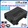 DATOUBOSS Inverter a Onda Sinusoidale Pura DATOUBOSS 12v 24v 1200w 2300w, Supporta Due Voltaggi, Inverter DC AC 12v a 220v EU, Potenza di Picco 4000W