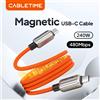 CABLETIME Cavo magnetico PD da 240 W Adattatore per caricabatterie rapido da USB C a USB C Cavo di alimentazione da tipo C a C per laptop MacBook Samsung iPad