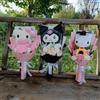 Sanrio Anime Hello Kitty Cartoon Peluche Bouquet Fiori di rosa Morbida bambola di peluche Decorazione di nozze per la casa Regalo di Natale di San Valentino