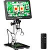TOMLOV Microscopio digitale HDMI 7 '' DM9 Pro Microscopi con schermo IPS 1200X Vista intera della moneta 16MP Microscopio di saldatura professionale