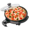 NONE Padella elettrica per pizza 36 cm, padella elettrica 40 cm Scalda super rapidamente il pane per pizza, padella elettrica per paella 1500 W max. 240 ° C Temperatura regolabile, antiaderente