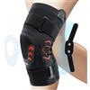 NEENCA Supporto per Ginocchio con Cerniera, Ginocchiera 3D in Tessuto per Uomini e Donne, Sollievo dal Dolore, Supporto per Legamenti Rotuli, Lesioni al Menisco, Artrite, ACL, PCL