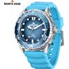 NORTH EDGE 2025 Nuovo NORTH EDGE TRITON Orologio subacqueo ad energia solare da uomo Orologi al quarzo di lusso per uomo Cassa in acciaio inossidabile 316L impermeabile 300M