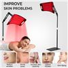 DWiusty Pannello Combinato per Fototerapia a LED Rosso, Lampada di Bellezza 660nm/850nm, Strumento di Riscaldamento Domestico 24W per Fisioterapia