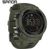 SANDA 2145 Orologio sportivo da uomo, contapassi e contacalorie, orologio da polso militare digitale a LED impermeabile da 50 m, Relogio Masculino