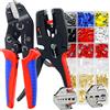 lion rage Set di Pinze a Cricchetto SN-68B con 2 Ganasce e 715 Terminali, Kit Professionale per Crimpatura Cavi Elettrici 58BS