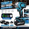 Avehrit Avvitatore a impulsi elettrico brushless 1200 Nm di coppia con LED, attacco da 1/2 pollice, senza fili, compatibile con batteria Makita 18V