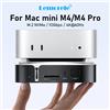 Lemorele TC800 per Mac Mini M4/M4 Pro Dock Hub USB C 9-in-2 con DP, Doppio HDMI 4K 60Hz, Slot NVMe M.2 SSD, Lettore Schede SD/TF