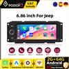Podofo CarPlay Android Radio per Jeep Chrysler 300M Dodge 2002-2005 Lettore multimediale per auto 2din GPS Stereo RDS Sistema intelligente