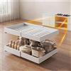 ELOOLE 1/2 Pezzi Cassetto Estraibile Allungabile per Mobili da Cucina, Scaffale Scorrevole Adesivo Senza Foratura, Organizzatore Retrattile per Armadietti, per Spezie, Piatti, Pentole, Dispensa,